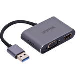 Adaptor Unitek USB-A - HDMI & VGA, FULL HD, M/F