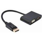A-DPM-HDMIFVGAF-01 DisplayPort male to HDMI female + VGA female cable, black