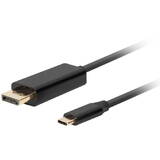 Cablu Date LANBERG CA-CMDP-10CU-0005-BK video adapter 0.5 m USB Type-C DisplayPort Black