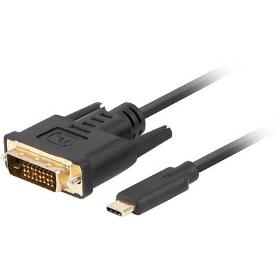 Cablu Date LANBERG CA-CMDV-10CU-0005-BK video adapter 0.5 m USB Type-C DVI-D Black