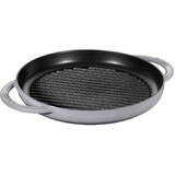 STAUB round cast iron grill pan with two handles 40509-522-0 - graphite 26 cm