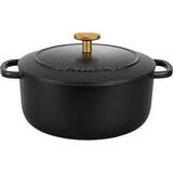 BELLAMONTE round cast iron pot 75003-542-0 - 5.5 ltr black
