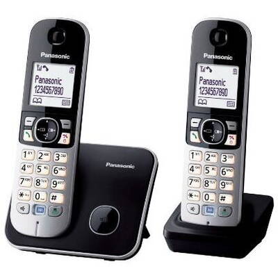 Telefon Fix Panasonic KX-TG6812 DECT Caller ID Black, Silver