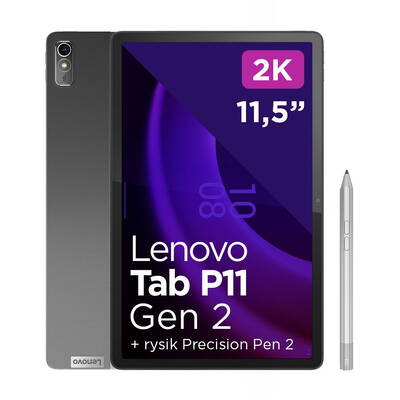Tableta Lenovo Tab P11 128 GB 29.2 cm (11.5") Mediatek 6 GB Wi-Fi 6E (802.11ax) Android 12 Grey