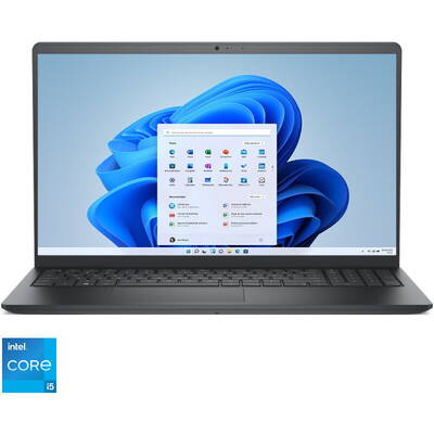 Laptop Dell 15.6'' Vostro 3530, FHD 120Hz, Procesor Intel Core i5-1335U (12M Cache, up to 4.60 GHz), 16GB DDR4, 512GB SSD, Intel Iris Xe, Win 11 Pro, Carbon Black, 3Yr ProSupport
