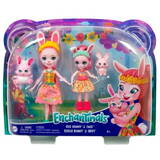 Papusa MATTEL Enchantimals set of sisters Bree and Bedelia and their bunnies