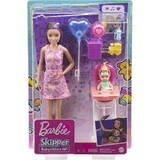 Papusa MATTEL Playset Barbie Skipperhigh chair birthday GRP40