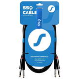 Cablu SSQ JSJS1 SS-1456 2x Jack Stereo - 2x Jack Stereo 1 m Black