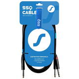 Cablu SSQ JSJM2 SS-1453 Jack Stereo - 2x Jack Mono 2 m Black