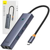 Hub USB Baseus 4in1 UltraJoy USB-C do 3x USB 3.0 + RJ45 (space grey)
