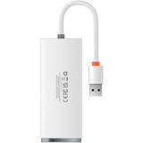 Hub USB Baseus Lite Series 4in1 USB to 4x USB 3.0, 25cm (White)