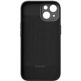 Liquid Silica Case and Tempered Glass set for iPhone 14 Plus (black)