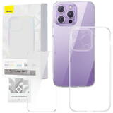 Transparent Case and Tempered Glass set Corning for iPhone 14 Pro Max