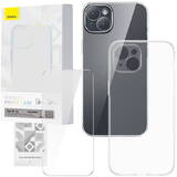 Transparent Case and Tempered Glass set Corning for iPhone 13