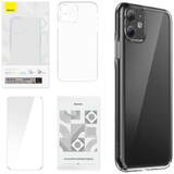 Baseus Case Crystal Series for iPhone 11 (clear) + tempered glass + cleaning kit