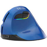 Mouse Delux Wireless Vertical M618Mini BT4.0 + 2.4Ghz 4000DPI RGB (blue)