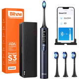 Periuta Electrica Bitvae with app, tips set, travel case and toothbrush holder S3 (navy blue)