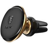 Suport GSM Auto Baseus Magnetic Air Vent with cable clip Gold