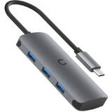 6in1 USB-C la 3x USB, USB-C, SD Card, Micro SD Card SlimMate 100W Gri