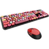Kit Tastatura + Mouse MOFII Wireless Sweet 2.4G Negru - Rosu