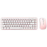 Kit Tastatura + Mouse MOFII Wireless Bean 2.4G White-Pink
