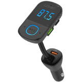 Incarcator GSM Auto LDNIO Bluetooth C705Q 2USB, USB-C Transmiter FM + USB-C to Lightning cable
