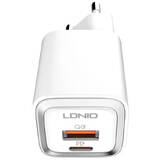 Incarcator GSM LDNIO MFi A2318M, USB-C+USB, USB-C to Lightning 20W