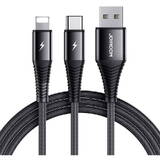 Cablu de Date Joyroom USB S-1230G12 2in1 USB-C / Lightning 3A 1.2m Negru