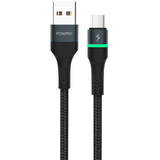 Cablu de Date Foneng X79 USB to Micro USB , LED, Braided, 3A, 1m Negru