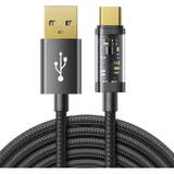 Data to USB-A / Type-C / 3A / 2m S-UC027A12 Negru