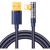 Cablu de Date Joyroom Angle to USB-A / Lightning / 1.2m S-UL012A6 Albastru