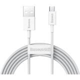 Cablu de Date Baseus Superior Series USB to micro USB, 2A, 2m (Alb)