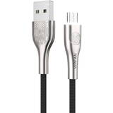USB to Micro USB Fingerprint Touch Z04, 3A, 1.2m Negru
