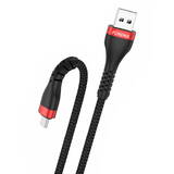 Cablu de Date Foneng USB to Micro USB, x82 ArmouRosu 3A, 1m Negru