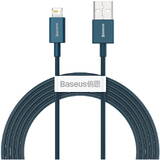 Cablu de Date Baseus  USB cu iP 2,4A 2m (Albastru)