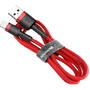 Cablu de Date Baseus Cafule USB Lightning  2,4 A 1 m (Negru-Rosu)