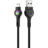 Cablu de Date Vipfan USB to Lightning Colorful X08, 3A, 1.2m Negru