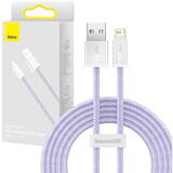 Cablu de Date Baseus Dynamic USB to Lightning, 2.4A, 2m Violet