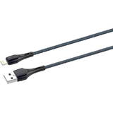 Cablu de Date LDNIO LS521, 1m  USB - Lightning (Gri-Albastru)