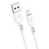 Cablu de Date Foneng USB to Lightning, x85 iPhone 3A Quick Charge, 1m (Alb)