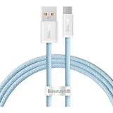 Cablu de Date Baseus USB to USB-C Dynamic Series, 100W, 1m Albastru