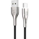 Cablu de Date Vipfan USB to USB-C Fingerprint Touch Z04, 3A, 1.2m Negru