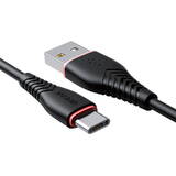 Cablu de Date Vipfan USB to USB-C Anti-Break X01, 3A, 1m Negru