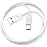 Cablu de Date Vipfan USB to USB-C X03, 3A, 1m (Alb)
