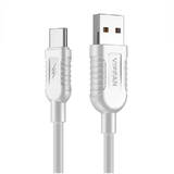 Cablu de Date Vipfan USB to USB-C X04, 5A, 1.2m (Alb)