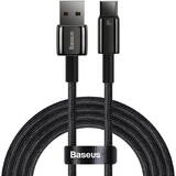 Cablu de Date Baseus Tungsten Gold USB to USB-C, 100W, 1m Negru