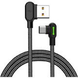 Cablu de Date Mctoto USB to USB-C CA-5280 LED, 0.5m Negru