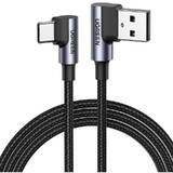 Cablu de Date UGREEN USB-C to USB-A 2.0 Angled US176, 3A, 3m Negru