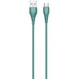 Cablu de Date LDNIO USB to USB-C LS612, 25W, 2m (Verde)