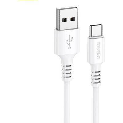 Cablu de Date Foneng USB to USB C, x85 3A Quick Charge, 1m (Alb)